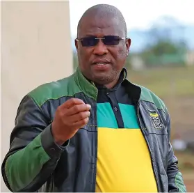  ?? ?? Supporters of Eastern Cape premier Oscar Mabuyane believe that there are elements attempting to derail his campaign.