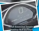  ??  ?? Tuh konsumsi bensin tembus 52,6 km/liter!