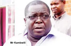  ??  ?? Mr Kambwili