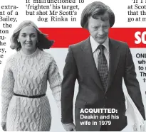  ??  ?? ACquiTTED: Deakin and his wife in 1979