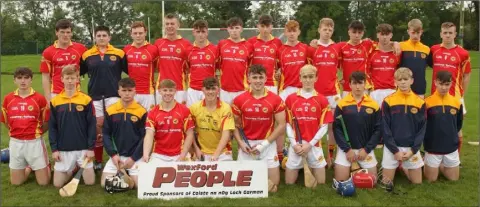  ??  ?? The Davidstown-Courtnacud­dy panel before the Wexford People Minor final in Monageer.