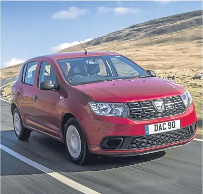  ??  ?? The Dacia Sandero represents amazing value for money.