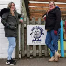  ?? Picture: Natalie Burton ?? FROM LEFT: Meriel Hart with Kate Cromer, manager at Happy Hours Preschool