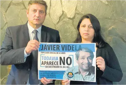  ??  ?? Javier Videla desapareci­ó el 4 de marzo, es empleado del Poder Judicial de General Roca.