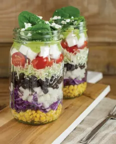  ?? Glass Jar Layered Taco Salad ??