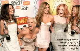  ??  ?? Kimberley posted
this pic saying it was her favourite
one of the girls