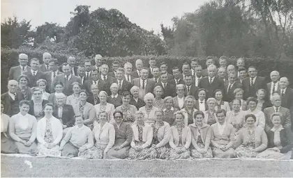  ?? ?? A photograph of members of the Truth, or the Two by Twos church, taken in Masterton in 1962.