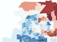  ?? MEMPHIS COMMERCIAL APPEAL ?? Map of Shelby County Precincts and how people voted