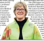  ??  ?? Warning: Dame Sally Davies, chief medical officer