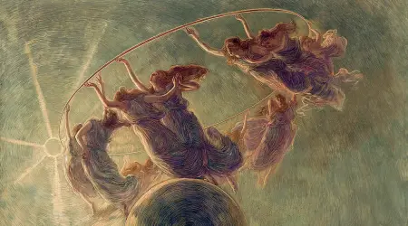  ??  ?? Forme Gaetano Previati «La danza delle Ore» (1899 circa)