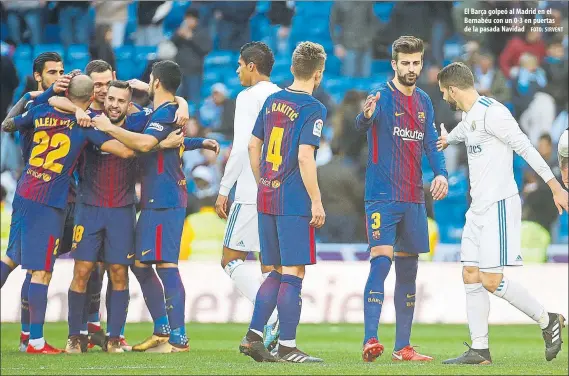  ?? FOTO: SIRVENT ?? El Barça golpeó al Madrid en el Bernabéu con un 0-3 en puertas de la pasada Navidad