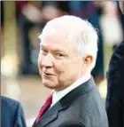  ?? ERIN SCHAFF/AFP ?? Attorney General Jeff Sessions attends a ceremony for Reverend Billy Graham in the US Capitol in Washington, DC, on Wednesday.