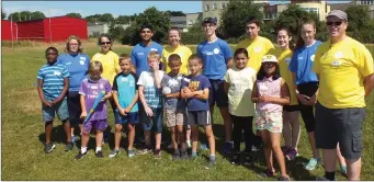  ??  ?? The Disciples were blessed with the fine weather and enjoyed their sports outside under the watchful eye of Eoin Crowley and Audrey Smith and the talented volunteers.