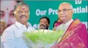  ?? PTI PHOTO ?? Ram Nath Kovind (left) with former Tamil Nadu chief minister O Panneersel­vam in Chennai on Saturday.