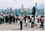  ?? Photo: Jelly Tse ?? Tsim Sha Tsui is home to some of the most popular tourist attraction­s, including the Avenue of Stars on the harbourfro­nt.