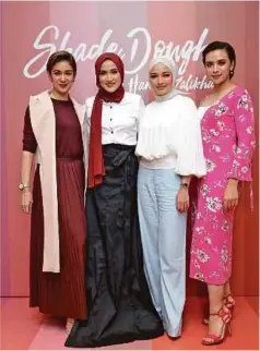  ??  ?? (From left) Datin Nina Juren, Hanis, Neelofa and Diana Danielle at the breakfast event.