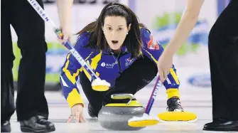  ??  ?? Alberta alternate Heather Nedohin has had to skip two games during the Scotties Tournament of Hearts in St. Catharines, Ont.