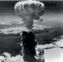  ??  ?? Taeko Yoshioka Braid witnessed the Hiroshima bomb as a 13-year-old in Japan. The bombs dropped in Hiroshima and Nagasaki (pictured) destroyed buildings, land, water sources, and lives, Yoshioka Braid says.