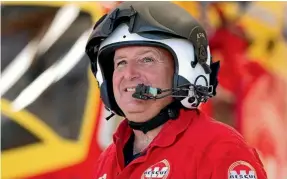  ??  ?? Dave Greenberg says he was never happier during his career than when he was dangling from a winch during a rescue. His most memorable rescue was at the Anzac Day crash in 2010 and he became close friends with survivor Stevin Creeggan, below, during the...