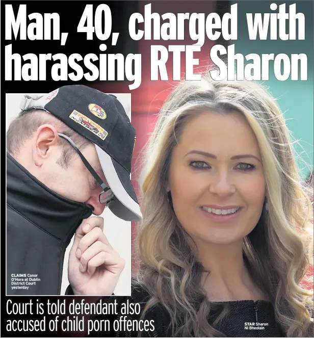  ??  ?? STAR Sharon Ni Bheolain CLAIMS Conor O’hora at Dublin District Court yesterday