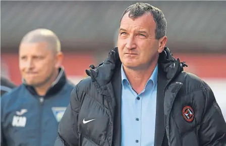  ??  ?? A good start to the season in the Betfred Cup groups would take the pressure off United boss Csaba Laszlo.