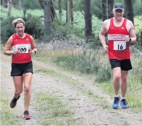  ??  ?? Coaches Lynne Angley and Iain Crawford