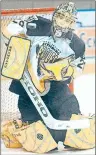  ?? CAPE BRETON POST PHOTO ?? When Marc-André Fleury, shown in this file photo, had his number 29 retired at Centre 200 on Jan. 25, 2008, it was the first and only time a Cape Breton Screaming Eagles player has had his jersey number retired.