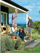  ??  ?? Partners in the apple pickers’ cottage, clockwise from highest point, John Burland, Patrick Maisey, Christine Boswijk and Ali Burland.