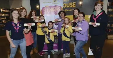  ??  ?? LEFT: Irish Girl Guides members pictured at the launch of National Cookie Month at East Coast Bakehouse, Drogheda. From left: Nicki Cumiskey, Alison Cowzer of Dragon’s Den, Niamh Walsh, Keri Russell, Lauren Collier, Chris Cumiskey, Isabella McGaughey,...