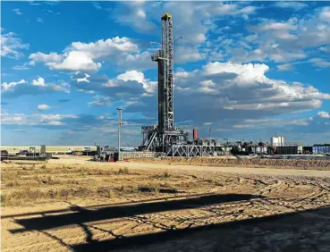  ?? Picture: Bloomberg via Getty Images ?? A Colgate Energy oil drilling rig in Reeves County, in the Permian Basin in west Texas, where half of all US oilfield work occurs.