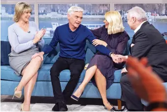  ??  ?? Rift rumours: Schofield was joined by Ruth Langsford and Eamonn Holmes