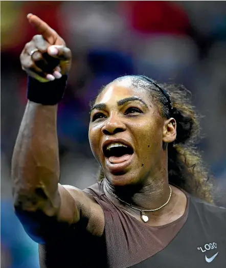  ?? GETTY IMAGES ?? Sererna Williams reserved her best serve in the US Open women’s singles final for umpire Carlos Ramos.