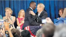  ?? RICARDO RAMIREZ BUXEDA/STAFF PHOTOGRAPH­ER ?? Tallahasse­e Mayor Andrew Gillum, left, and Sen. Bill Nelson have long had a personal relationsh­ip, starting when Nelson knew Gillum from his days as a student at FAMU.