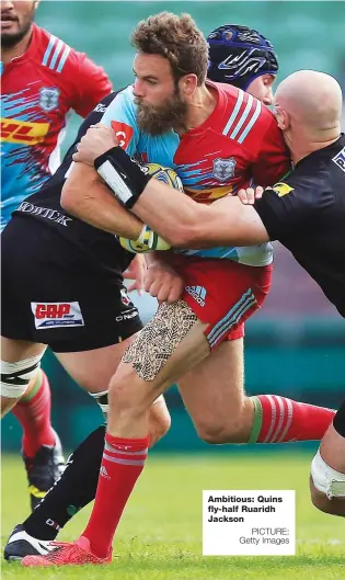  ?? PICTURE: Getty Images ?? Ambitious: Quins fly-half Ruaridh Jackson