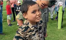  ?? PHOTO: MARTY SHARPE/STUFF ?? Kingston Karangaroa-Mohi, 8, arrives at the rugby match put on for him as part of his wish list.