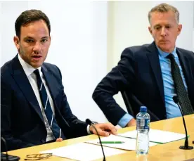  ?? ?? MEDIA BRIEFING: Marc Canham (left) with FAI chief executive Jonathan Hill