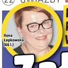  ??  ?? Ilona Łepkowska (66 l.)