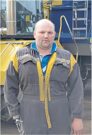  ??  ?? ACCIDENT: Farm contractor Robert Hamilton lost his hand in farm machinery
