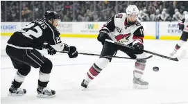  ?? MARK J. TERRILL/THE ASSOCIATED PRESS FILES ?? Martin Hanzal, right, can be crossed off of the Ottawa Senators' wish list. The centre was dealt from the Arizona Coyotes to the Minnesota Wild on Sunday.