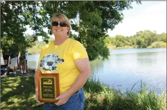  ?? NEWS-SENTINEL PHOTOGRAPH­S BY BEA AHBECK ?? Melissa Turner, Lodi High School science teacher, is pictured at Lodi Lake on Tuesday. Turner was named Lodi Unified School District’s 2018-19 Teacher of the Year.