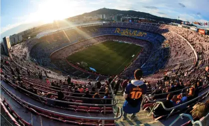  ??  ?? The Camp Nou will have a formal name for the first time next season. Photograph: Alejandro García/EPA