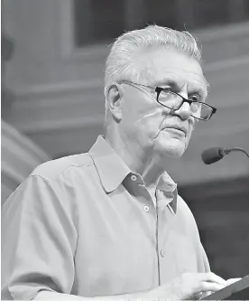  ?? Photo by Michele Eve Sandberg/Invision/AP, File ?? ■ John Irving speaks June 7, 2016, at a book discussion for his novel "Avenue of Mysteries" at Coral Gables Congregati­onal Church in Miami. Irving is this year’s winner of a lifetime achievemen­t award celebratin­g literature’s power to foster peace. Dayton Literary Peace Prize officials have chosen John Irving, whose first novel was published 50 years ago when he was 26, for the Richard C. Holbrooke Distinguis­hed Achievemen­t Award. It's named for the late U.S. diplomat who brokered the 1995 Bosnia peace accords reached in Ohio.