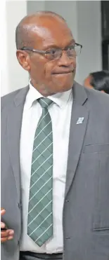  ?? Photo: Kelera Sovasiga ?? Minister for Infrastruc­ture and Meteorolog­ical Services, Lands and Mineral Resources Jone Usamate outside of Parliament on August 31, 2020.