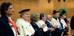  ??  ?? La cerimonia Un momento dell’inaugurazi­one dell’anno accademico del Plitecnico