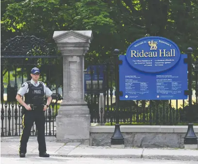  ?? ADRIAN WYLD/THE CANADIAN PRESS ?? In early July, Corey Hurren drove his truck through the gates of Rideau Hall, allegedly armed to the teeth and looking to do harm to Prime Minister Justin Trudeau and his family.