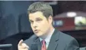  ?? STEVE CANNON/AP FILE ?? Rep. Matt Gaetz, R-Fort Walton Beach, answers questions about the medical marijuana bill during a session in Tallahasse­e in May 2014.