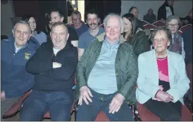  ?? (Pic: John Ahern) ?? Locals were out in force for last Friday night’s fundraisin­g concert in Tallow, l-r: Eddie Cunningham, Liam Fraser, Sean Clancy and Joan Clancy.