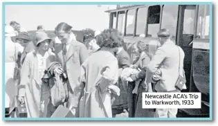  ??  ?? Newcastle ACA’s Trip to Warkworth, 1933