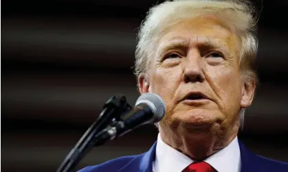  ?? ?? In the aftermath of the 2020 election, Donald Trump routinely used his account to spread misinforma­tion. Photograph: Jonathan Ernst/ Reuters