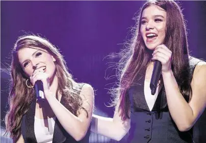  ?? Universal Pictures ?? Anna Kendrick, left, Hailee Steinfeld star in “Pitch Perfect 2.”